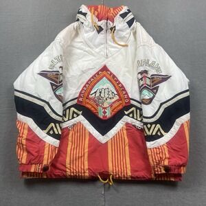 Vintage Bogner Jacket Mens Medium Peruvian Altiplano Tech Aztec Ski Puffer Coat